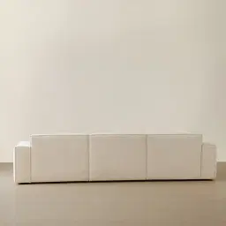 Maison Piaza White Fabric 3 Pieces Modular Sofa