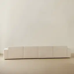 Maison Piaza White Fabric 4 Pieces Modular Sofa