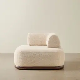 Bellagio Mid Beige Woven Fabric Right Arm Module