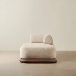 Bellagio Mid Beige Woven Fabric Left Arm Daybed