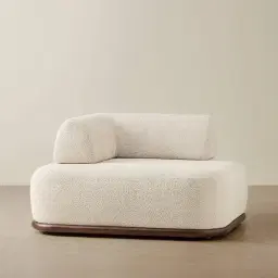 Bellagio Stone Cream Woven Fabric Left Arm Module