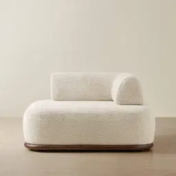 Bellagio Stone Cream Woven Fabric Right Arm Module