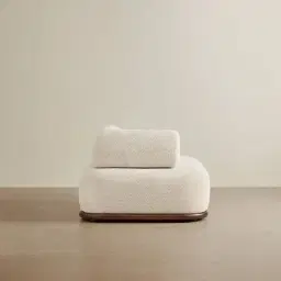 Bellagio Stone Cream Woven Fabric Left Arm Daybed