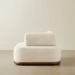 Bellagio Stone Cream Woven Fabric Right Arm Daybed