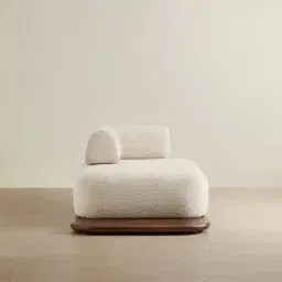 Bellagio Stone Cream Woven Fabric Right Arm Daybed