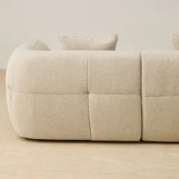 Amity Pearl Beige Fabric 2 Pieces Modular Sofa with Left Arm and Right Chaise