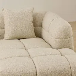Amity Pearl Beige Fabric 2 Pieces Modular Sofa with Left Arm and Right Chaise