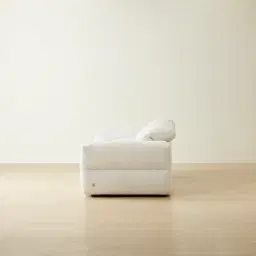 Mathias Stone White Fabric 2 Pieces Modular Dual Electric Recliner with Console