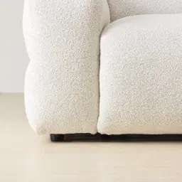 Mathias Stone White Fabric 3 Pieces Modular Dual Electric Recliner with Console