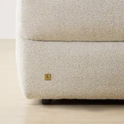 Mathias Stone White Fabric 3 Pieces Modular Dual Electric Recliner with Console