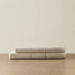 Pebbla Slate Grey Fabric Modular Corner Sofa with Left Arm Wide and Right Terminal