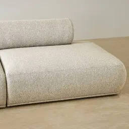 Pebbla Slate Grey Fabric Modular Corner Sofa with Left Arm Wide and Right Terminal