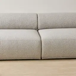 Pebbla Slate Grey Fabric Modular Corner Sofa with Right Arm Wide and Left Terminal