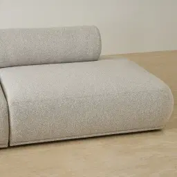 Pebbla Slate Grey Fabric Modular Corner Sofa with Right Arm Wide and Left Terminal