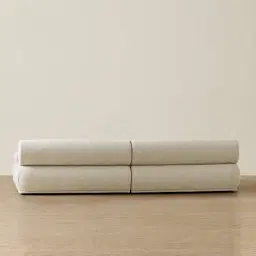 Pebbla Slate Grey Fabric 2 Wide Pieces Modular Sofa