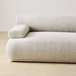 Pebbla Slate Grey Fabric 2 Wide Pieces Modular Sofa