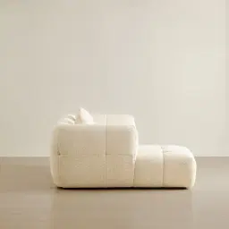 Amity Stone Cream Woven Fabric 2 Pieces Modular Sofa with Right Arm and Left Chaise