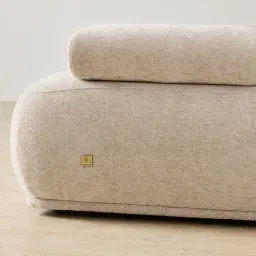 Pebbla Tuscan Sand Fabric 4 Pieces Modular Corner Sofa with Left Arm Wide and Right Arm Wide