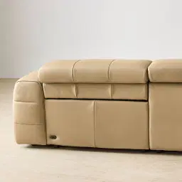 Jones Desert Brown Leather 2 Pieces Modular Dual Electric Recliner