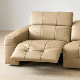 Jones Desert Brown Leather 3 Pieces Modular Dual Electric Recliner