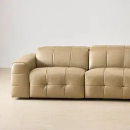 Jones Desert Brown Leather 3 Pieces Modular Dual Electric Recliner