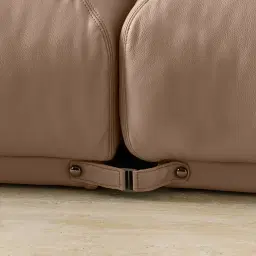 Crosby Mushroom Beige Leather 2 Pieces Modular Sofa