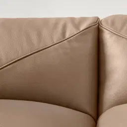 Crosby Mushroom Beige Leather 3 Pieces Modular Sofa