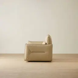 Linton Desert Brown Leather 2 Pieces Modular Dual Electric Recliner