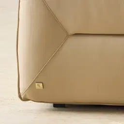 Linton Desert Brown Leather 2 Pieces Modular Dual Electric Recliner