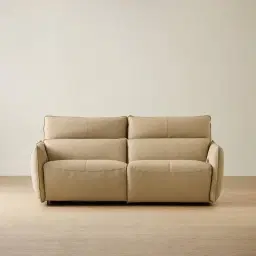 Linton Desert Brown Leather 2 Pieces Modular Dual Electric Recliner