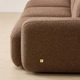 Capri Earth Brown Woven Fabric 3 Pieces Sofa