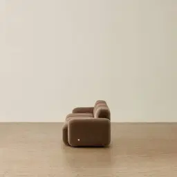 Capri Earth Brown Woven Fabric 3 Pieces Sofa