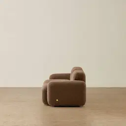 Capri Earth Brown Woven Fabric 2 Pieces Sofa