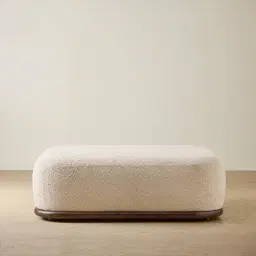 Bellagio Mid Beige Woven Fabric Ottoman Module