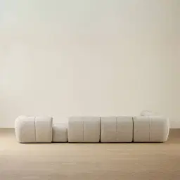 Quincy Slate Grey Fabric Modular Corner Sofa with Right Cuddler