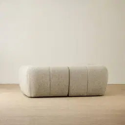 Quincy Slate Grey Fabric 2 Pieces Modular Sofa