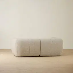 Quincy Slate Grey Fabric 2 Pieces Modular Sofa