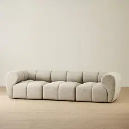 Quincy Slate Grey Fabric 3 Pieces Modular Sofa