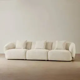 Willow Stone Cream 3 Pieces Modular Sofa