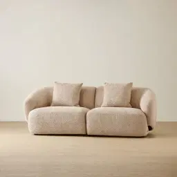 Willow Antelope Woven Fabric 2 Pieces Modular Sofa