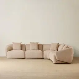 Willow Antelope Woven Fabric Modular Corner Sofa