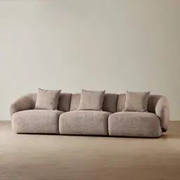 Willow Warm Taupe 3 Pieces Modular Sofa
