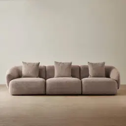 Willow Warm Taupe 3 Pieces Modular Sofa