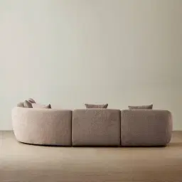 Willow Warm Taupe Woven Fabric Modular Corner Sofa
