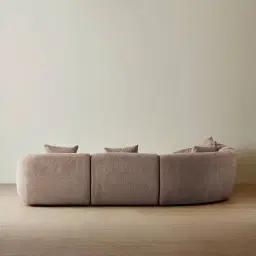 Willow Warm Taupe Woven Fabric Modular Corner Sofa