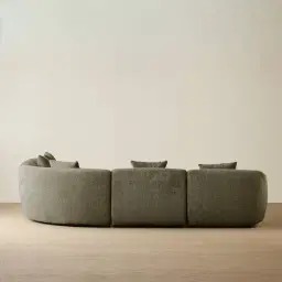 Willow Winter Moss Woven Fabric Modular Corner Sofa