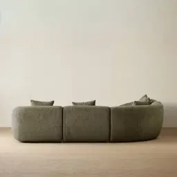 Willow Winter Moss Woven Fabric Modular Corner Sofa