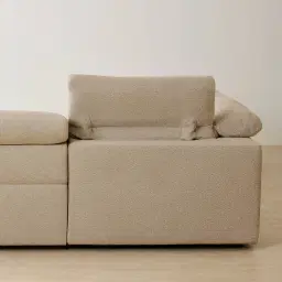 Mathias Pearl Beige Fabric 5 Pieces Modular Corner Dual Electric Recliner