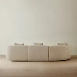 Willow II Mid Beige Woven Fabric Modular Corner Sofa