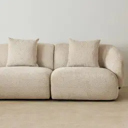Willow II Mid Beige Woven Fabric Modular Corner Sofa